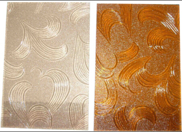 Flora Brown Amber Pattern Glass