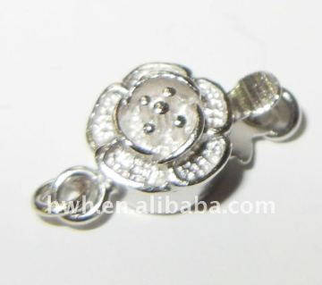 Silver Jewelry Flake Plain Clasp" could be appropriately titled as:

"Plain Silver Jewelry Clasp