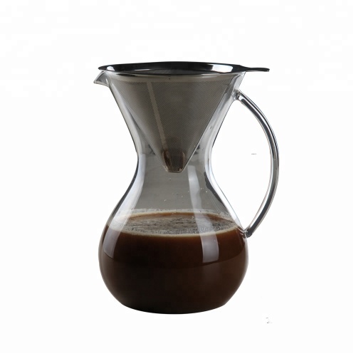 Glass Coffee Maker Hand Drip Pot With Handle