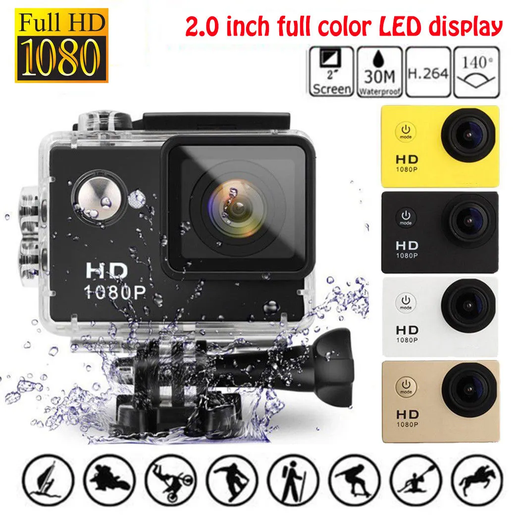 Sport Underwater Camera Helmet Full HD 1080P Video Photo Action DVR Mini DV