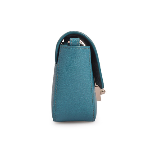 Aquamarine Leather Phone Small Purse Women Crossbody