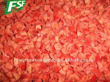 Fresh new crop frozen red pepper dice