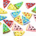 100Pcs Hand-painted Resin Miniature Dollhouse Pizza Flat back Mini Pattern Applique DIY Wedding Scrapbook Hair Bow Craft