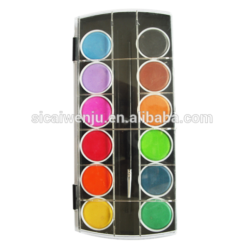 EN71 high quality hot-selling 12 colors round water color cake, paint set, paint colors