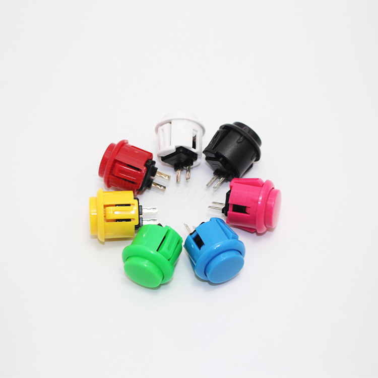 24mm sanwa 스타일 순간 아케이드 게임 푸시 버튼