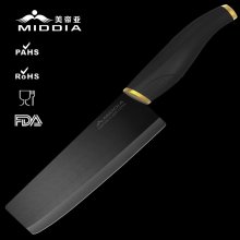 Kitchen Tool Ceramic Cleaver Knife with Black Blade