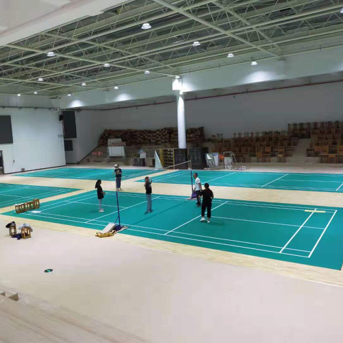 sol sportif terrain de badminton