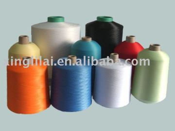 Polyester flat yarn dope dyed finished