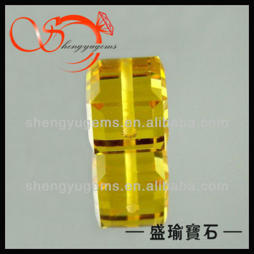 full hole yellow cube shape glass(GLSP00040)