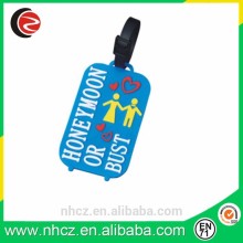 2015 cheapest Soft PVC luggage tags with logo