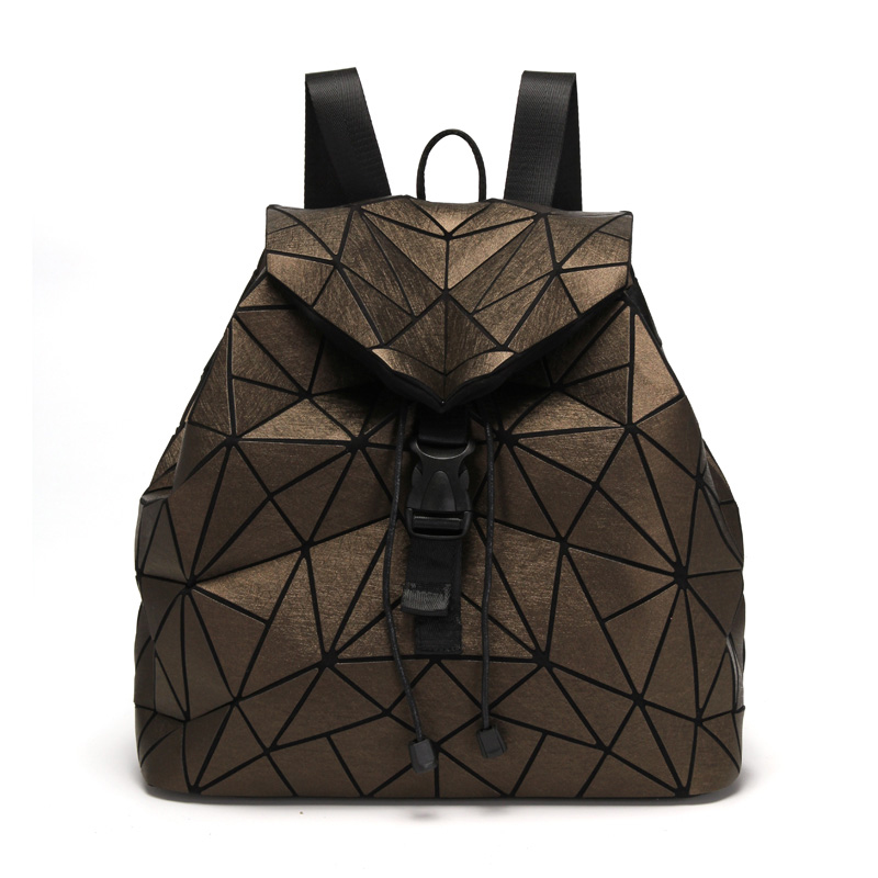 Custom new fashion geometric backpack preppy lady drawstring backpack