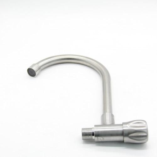 Modern Sanitary Ware Long Neck Flexible Nickel Brushed Brass Pull Out Kitchen Sink Faucet Mixer Tap