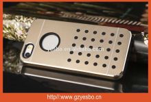 Ting Hole radiating smart phone case for iphone 4 4S metal silicone