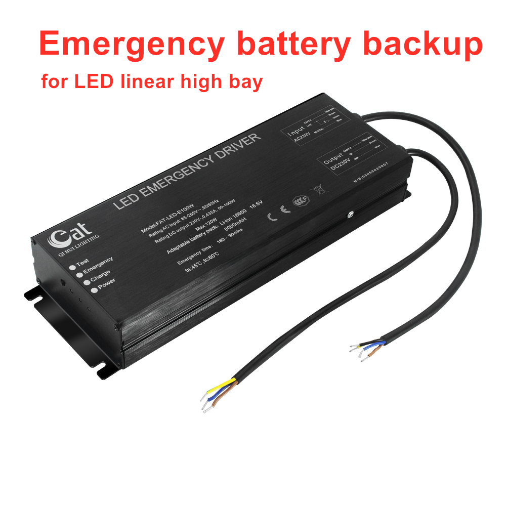 Batterie d'urgence 100W pour projecteur linéaire haute baie