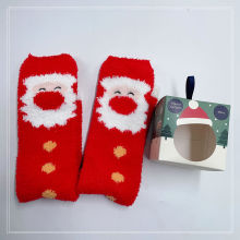 Customized mens xmas fuzzy socks