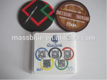 Letterpress OEM Eco-friendly Personalized Cup Mat,Tea Cup Coaster