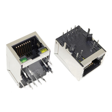 Connettore schermato RJ45 jack 1x1p con LED