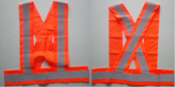 Orange high visibility reflective safety belt