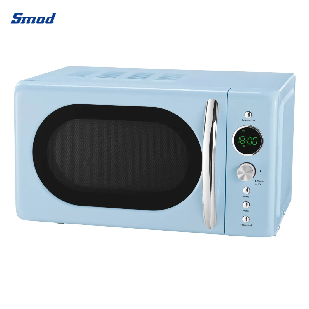 Smad OEM 20L 700W Digital Turntable Retro Microwave Oven with LED Display