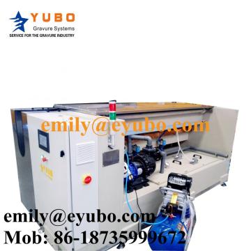 Degreasing machine for rotogravure cylinder making