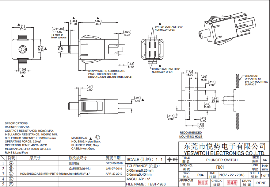 FD01 Drawing.