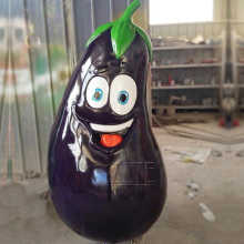 Garden resin vegetable sculpture fiberglass cartoon eggplant statue
