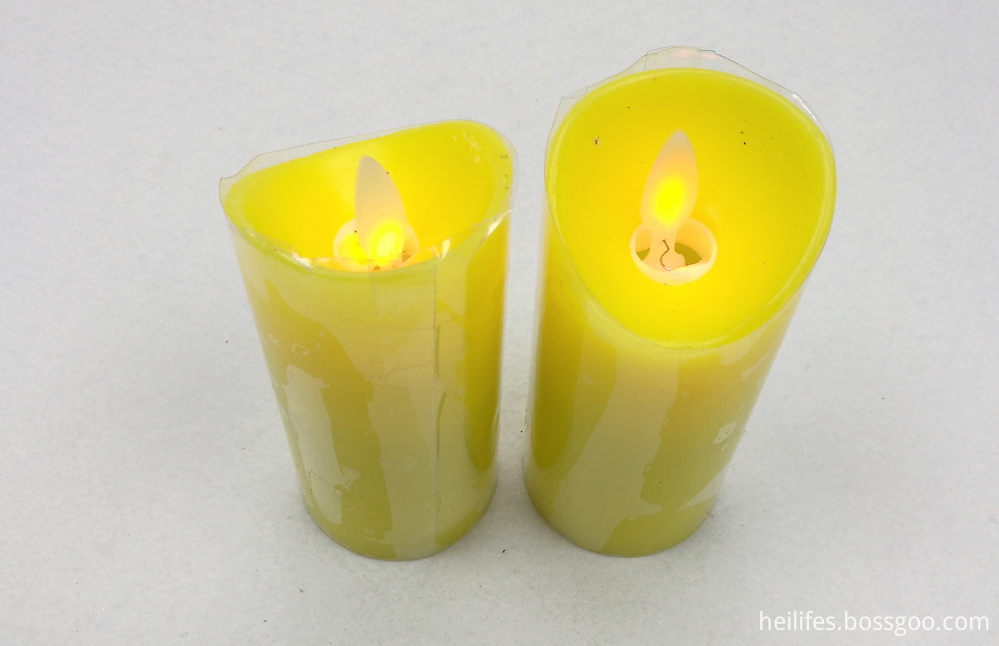 Customized Festival Yellow Candle Light