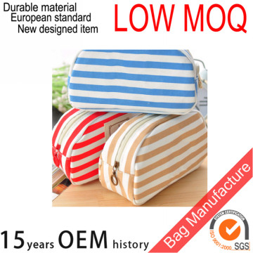 horizontal stripe eco-friendly cosmetic bag