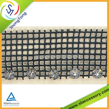 acrylic rhinestone mesh trim stone mesh trims rhinestone trimming metal mesh