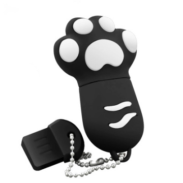 Unidade flash USB de desenho animado garra de gato fofa