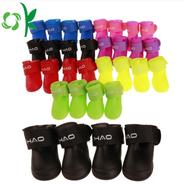 Waterproof Rain Boots Silicone Jelly Color Pet Shoes