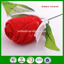 creative gift cake towel,rose shape towel wedding/business gift towel