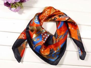Spurts Draws Large Square Silk Scarves