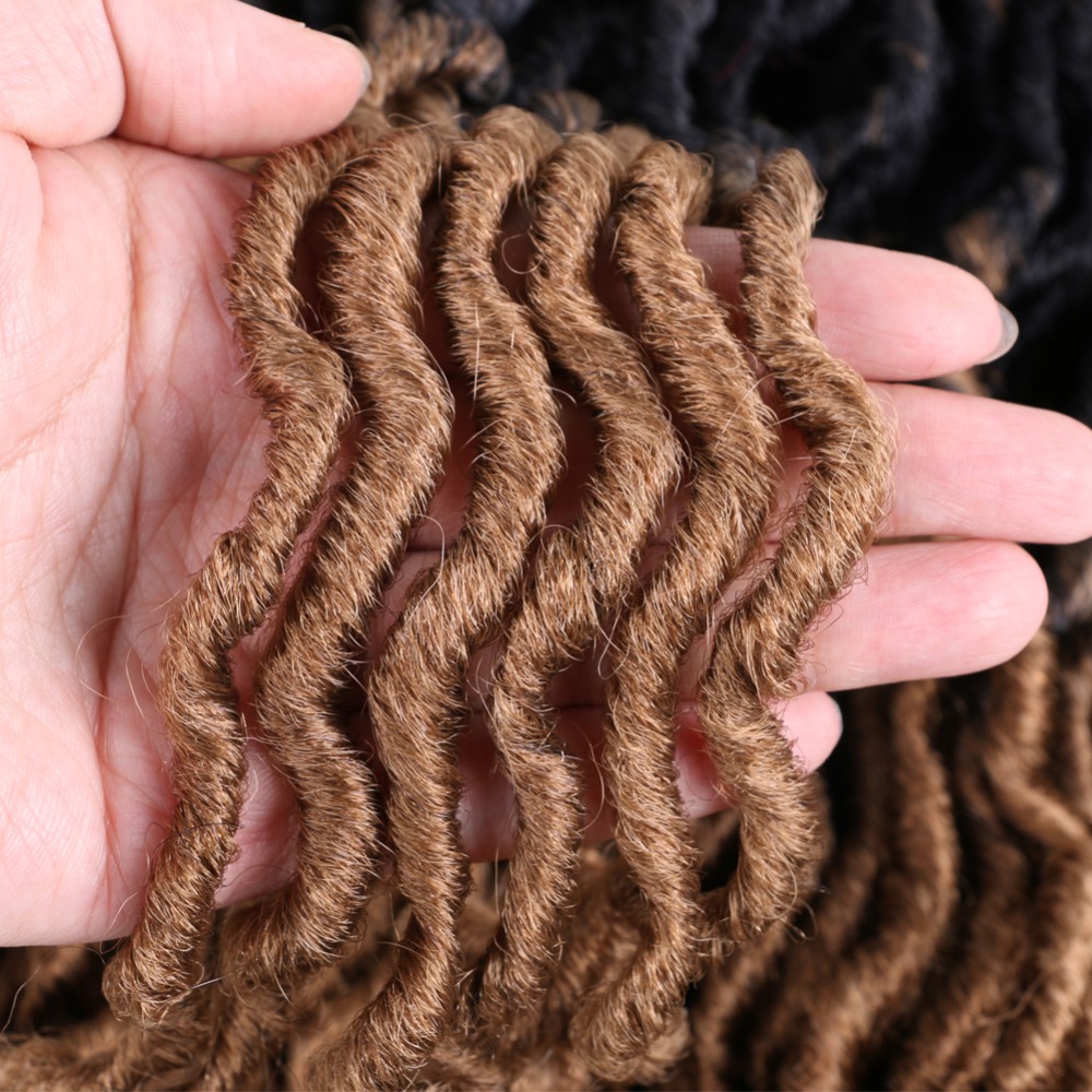 Wholesale Synthetic Hair Hot Selling Crochet Braids Hair Extensions Faux Locs Deep Curly Dreadlocs Hair Wave Gypsy Locs