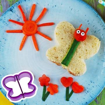 9pcs coloré enfants emporte-pièce de pain de sandwich au sandwich