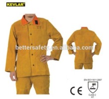 Super Mens Golden Split cowhide Leather Welding Jacket