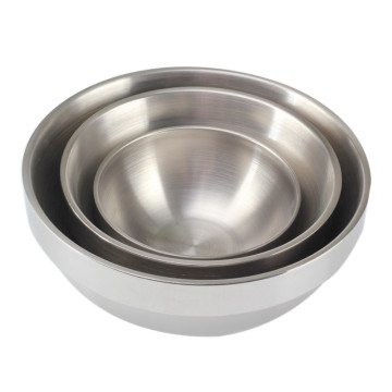 StainlessSteel Double Wall Mixing Bowl Set for Salad