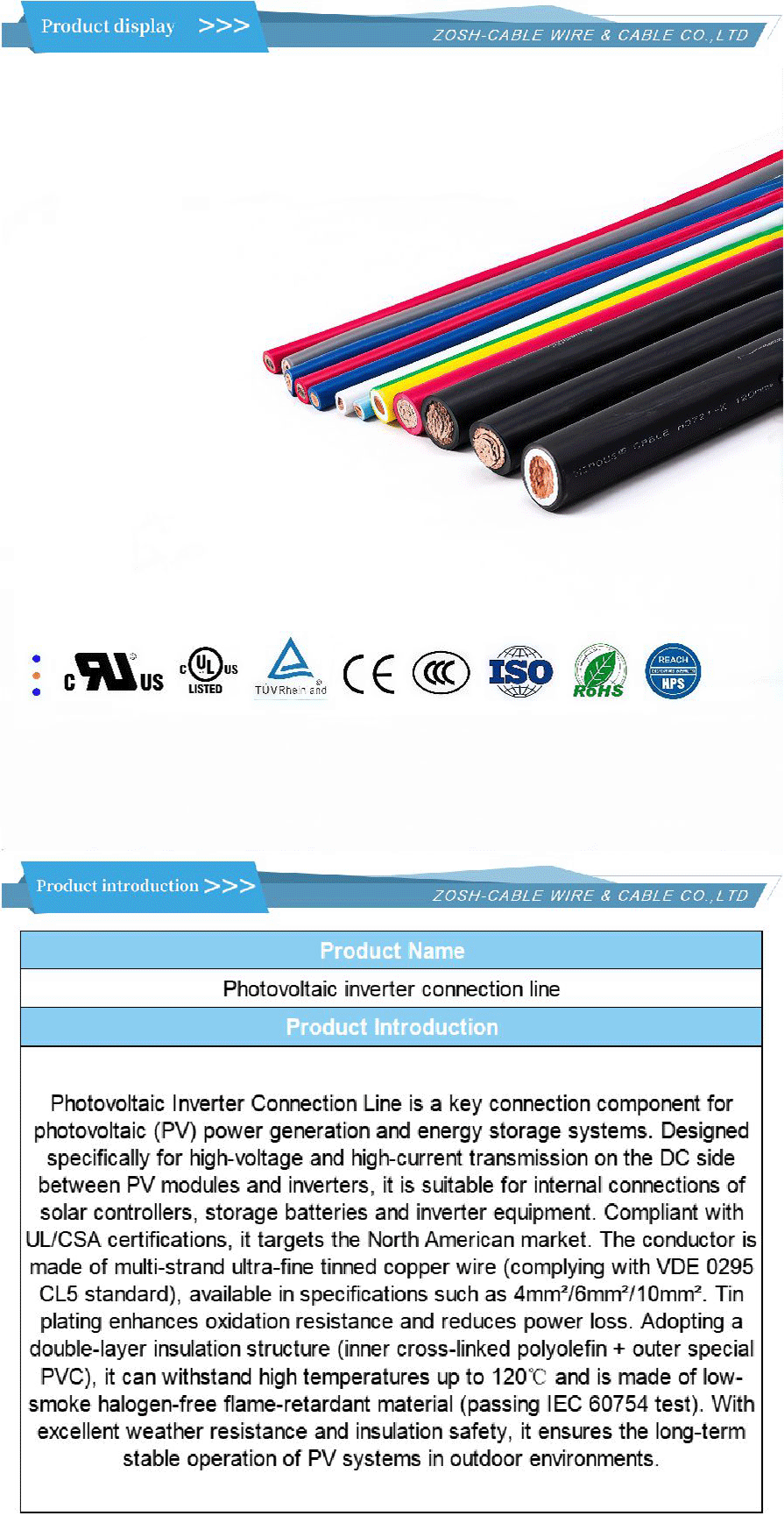 Cable de robot (antitorsión) -xiangqing1-ZS039 Robot cable (anti-torsion)-xiangqing1-ZS039