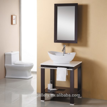 Floor Standing Single Sink Bathroom Corner Cabinets