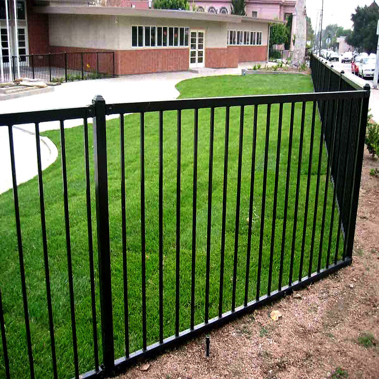 Powder coated steel matting fence