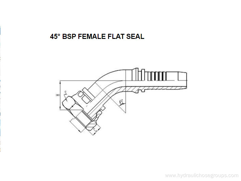 45° BSP Female Flat Seal 22241