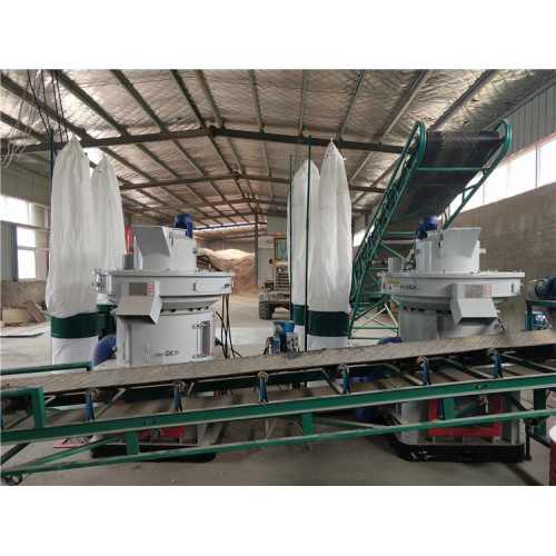 High efficiency lines for production of wood pellets