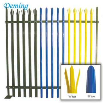 Euro ornamental galvanised powder coated steel picket palisade fence