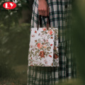 Printed Red Colour Craft Papeer Bag with Ribbon