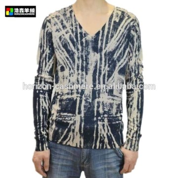 Fashion Printing Wool Cashmere Knitwear, Well-Designed Autumn Men Knitwear