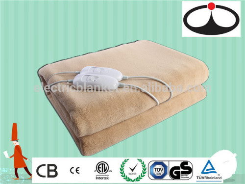 Rapid heating tie down design fleece electric heating blanket