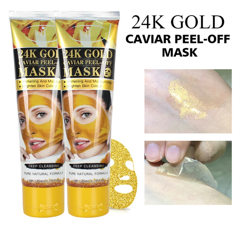 24K Gold Leaf Peeling Masque Whitening and Brightening Skin Tone Anti-Wrinkle and Lightening Melanin Mask