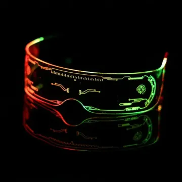 Sci-Fi Colorful Light-up Sound Bar Glasses