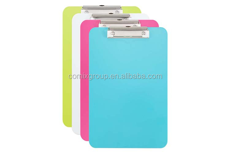 Comix Colorful Retractable Hanging Hole Rounded Corner A4 Clip Board Office Accessories