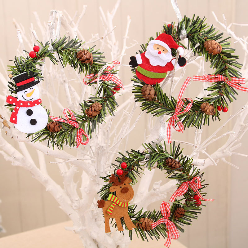 Christmas decoration Garland Christmas supplies Christmas rattan Garland Christmas door hanging decorations arrangement